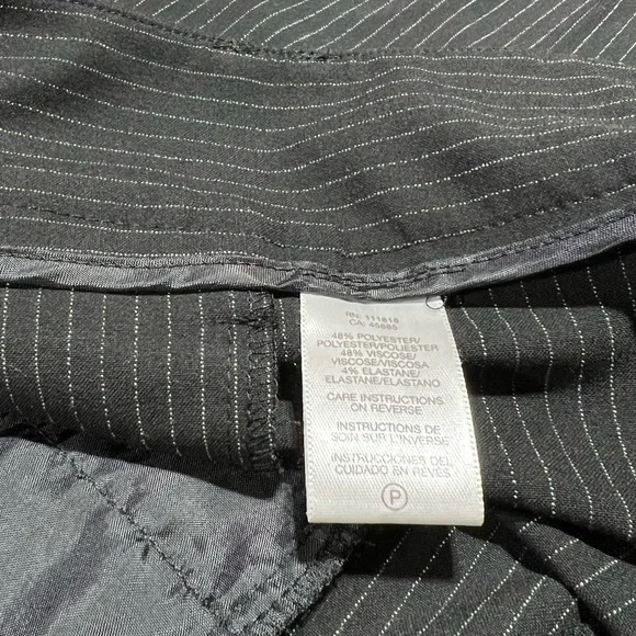 Michael Kors black women’s slacks with grey stripes - Picture 3 of 4